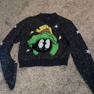 Dolls Kill Marvin the Martian Crop Top Sweater